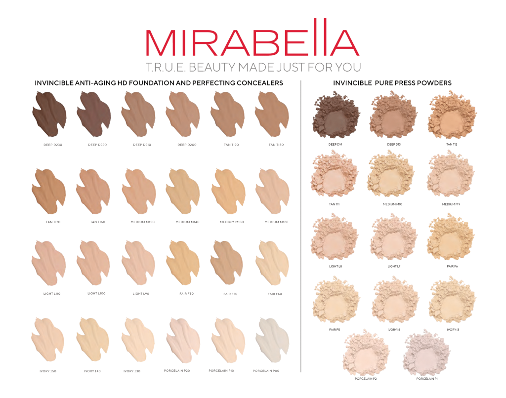 Mirabella Invincible For All Foundations Shade Info-1